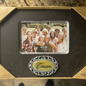 Chic Brown Photo Frame with Silver Detail